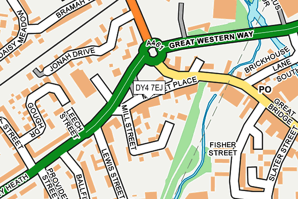 DY4 7EJ map - OS OpenMap – Local (Ordnance Survey)