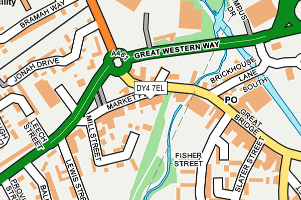 DY4 7EL map - OS OpenMap – Local (Ordnance Survey)