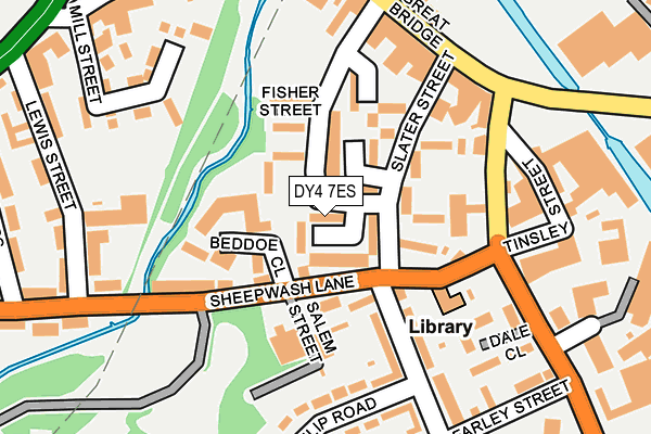 DY4 7ES map - OS OpenMap – Local (Ordnance Survey)