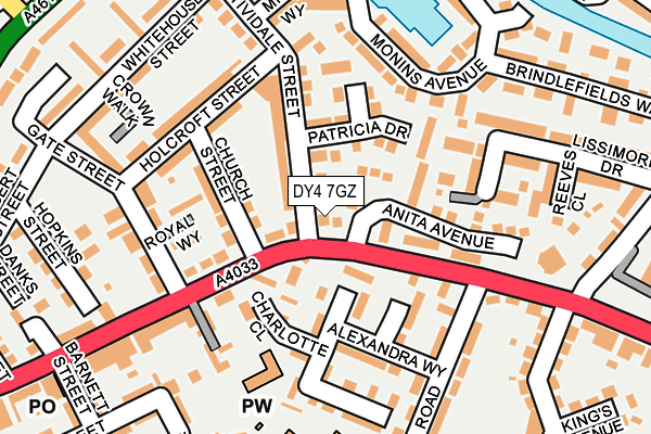 DY4 7GZ map - OS OpenMap – Local (Ordnance Survey)
