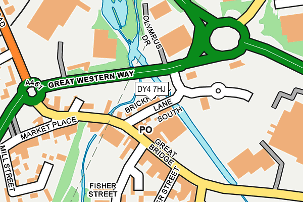 DY4 7HJ map - OS OpenMap – Local (Ordnance Survey)