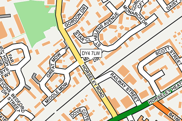 DY4 7LW map - OS OpenMap – Local (Ordnance Survey)