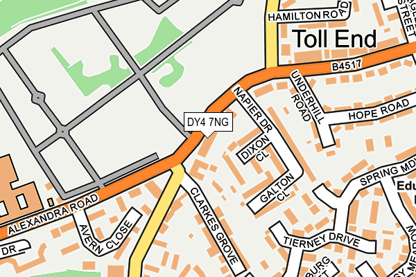 DY4 7NG map - OS OpenMap – Local (Ordnance Survey)