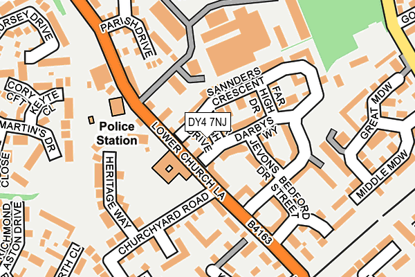 DY4 7NJ map - OS OpenMap – Local (Ordnance Survey)