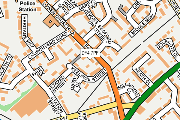 DY4 7PF map - OS OpenMap – Local (Ordnance Survey)