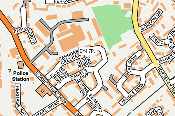 DY4 7PJ map - OS OpenMap – Local (Ordnance Survey)