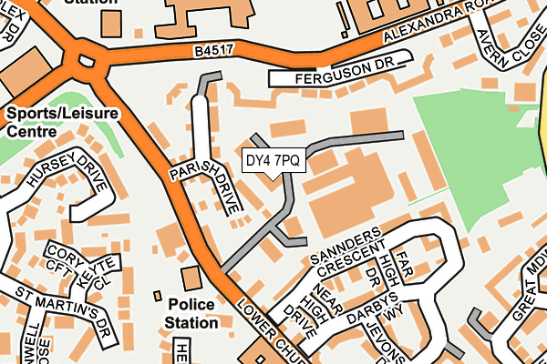 DY4 7PQ map - OS OpenMap – Local (Ordnance Survey)