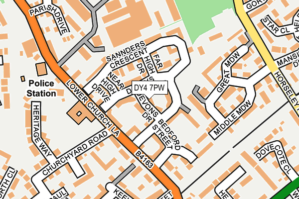 DY4 7PW map - OS OpenMap – Local (Ordnance Survey)