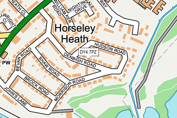 DY4 7PZ map - OS OpenMap – Local (Ordnance Survey)