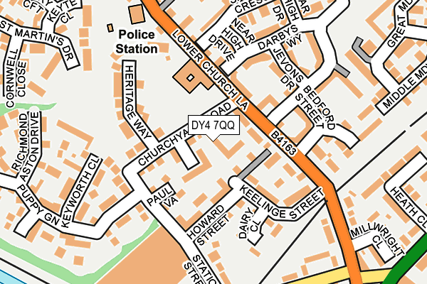 DY4 7QQ map - OS OpenMap – Local (Ordnance Survey)