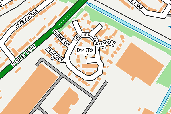 DY4 7RX map - OS OpenMap – Local (Ordnance Survey)