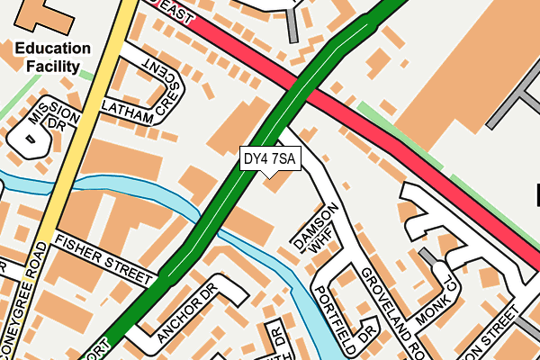 DY4 7SA map - OS OpenMap – Local (Ordnance Survey)
