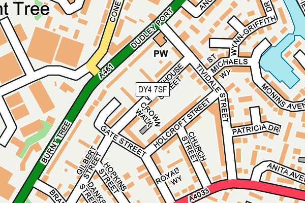 DY4 7SF map - OS OpenMap – Local (Ordnance Survey)