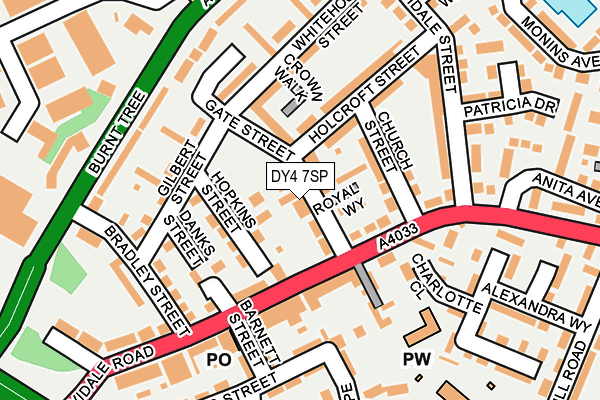 DY4 7SP map - OS OpenMap – Local (Ordnance Survey)