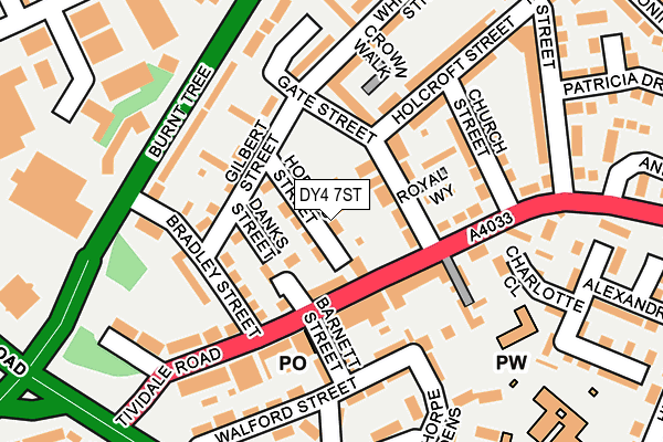 DY4 7ST map - OS OpenMap – Local (Ordnance Survey)