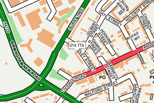 DY4 7TA map - OS OpenMap – Local (Ordnance Survey)