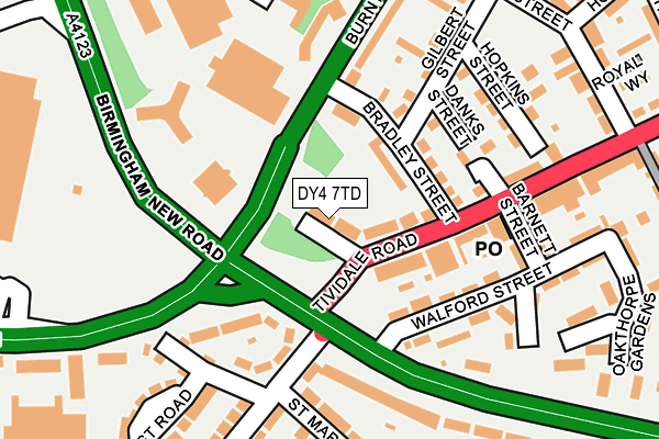 DY4 7TD map - OS OpenMap – Local (Ordnance Survey)