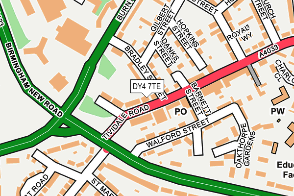 DY4 7TE map - OS OpenMap – Local (Ordnance Survey)
