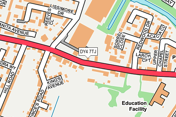 DY4 7TJ map - OS OpenMap – Local (Ordnance Survey)