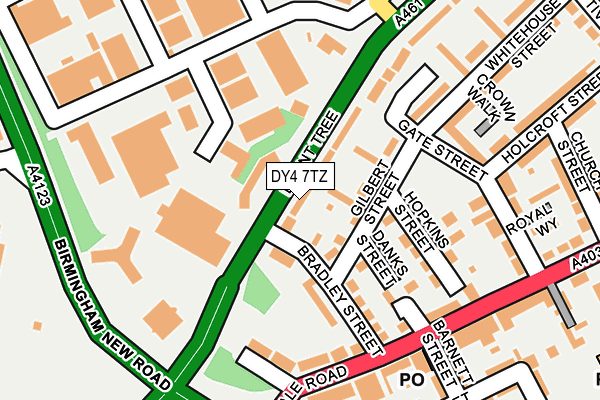 DY4 7TZ map - OS OpenMap – Local (Ordnance Survey)