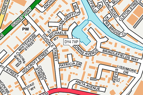 DY4 7XP map - OS OpenMap – Local (Ordnance Survey)