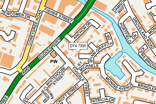 DY4 7XW map - OS OpenMap – Local (Ordnance Survey)