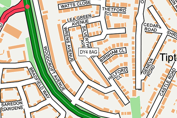 DY4 8AG map - OS OpenMap – Local (Ordnance Survey)