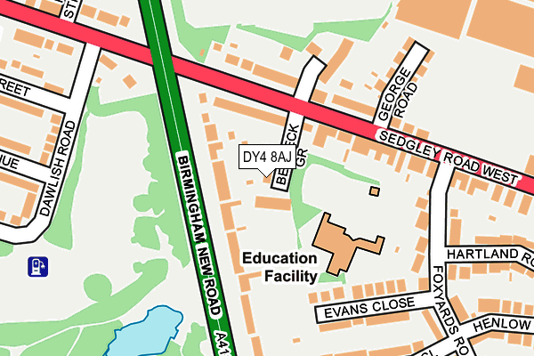 DY4 8AJ map - OS OpenMap – Local (Ordnance Survey)