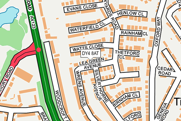 DY4 8AT map - OS OpenMap – Local (Ordnance Survey)