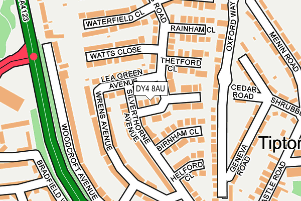 DY4 8AU map - OS OpenMap – Local (Ordnance Survey)