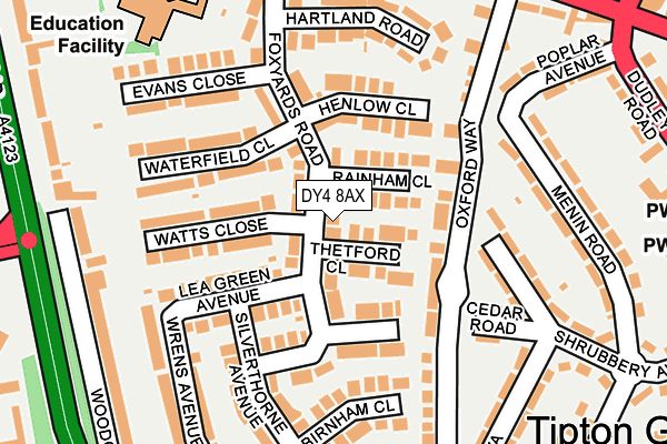 DY4 8AX map - OS OpenMap – Local (Ordnance Survey)
