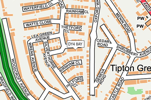 DY4 8AY map - OS OpenMap – Local (Ordnance Survey)