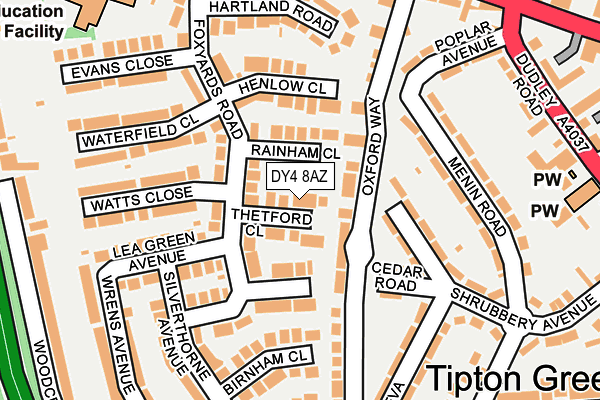 DY4 8AZ map - OS OpenMap – Local (Ordnance Survey)