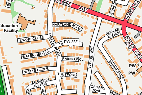 DY4 8BE map - OS OpenMap – Local (Ordnance Survey)