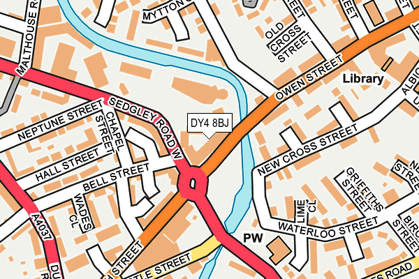 DY4 8BJ map - OS OpenMap – Local (Ordnance Survey)