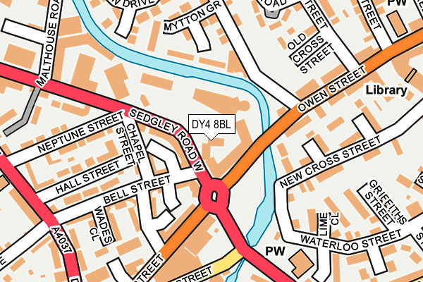 DY4 8BL map - OS OpenMap – Local (Ordnance Survey)