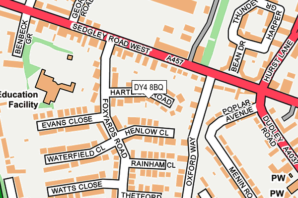 DY4 8BQ map - OS OpenMap – Local (Ordnance Survey)