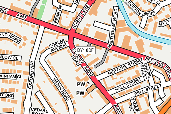 DY4 8DF map - OS OpenMap – Local (Ordnance Survey)