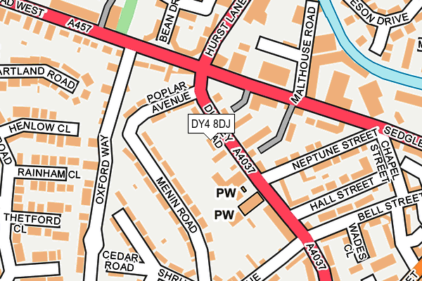 DY4 8DJ map - OS OpenMap – Local (Ordnance Survey)