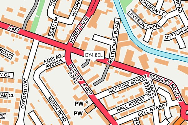 DY4 8EL map - OS OpenMap – Local (Ordnance Survey)