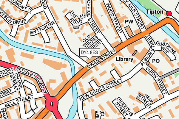 DY4 8ES map - OS OpenMap – Local (Ordnance Survey)