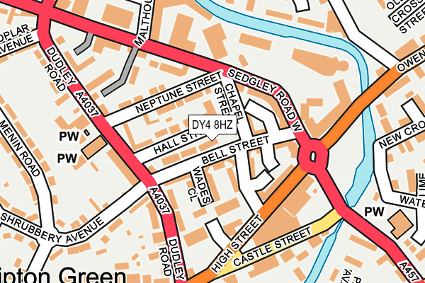 DY4 8HZ map - OS OpenMap – Local (Ordnance Survey)