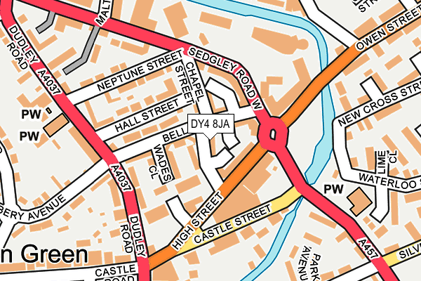 DY4 8JA map - OS OpenMap – Local (Ordnance Survey)