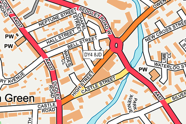 DY4 8JD map - OS OpenMap – Local (Ordnance Survey)