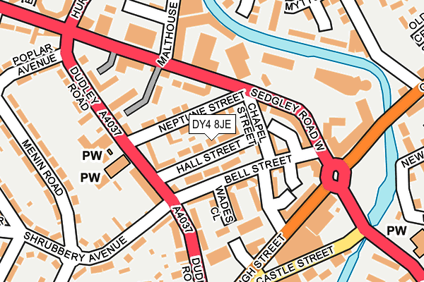 DY4 8JE map - OS OpenMap – Local (Ordnance Survey)