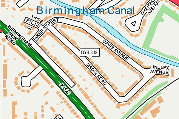 DY4 8JS map - OS OpenMap – Local (Ordnance Survey)