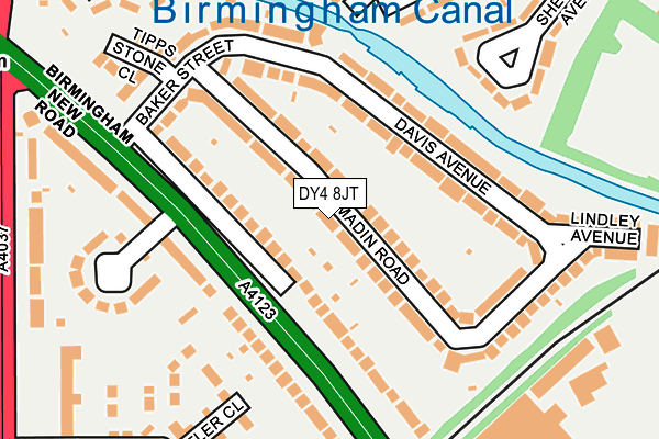 DY4 8JT map - OS OpenMap – Local (Ordnance Survey)