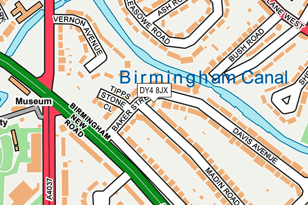 DY4 8JX map - OS OpenMap – Local (Ordnance Survey)