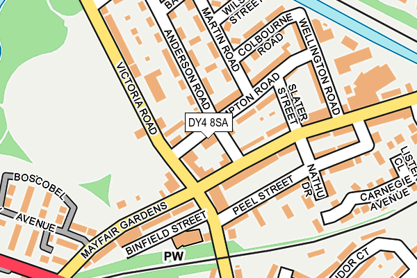 DY4 8SA map - OS OpenMap – Local (Ordnance Survey)