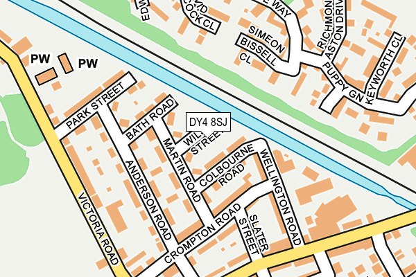 DY4 8SJ map - OS OpenMap – Local (Ordnance Survey)